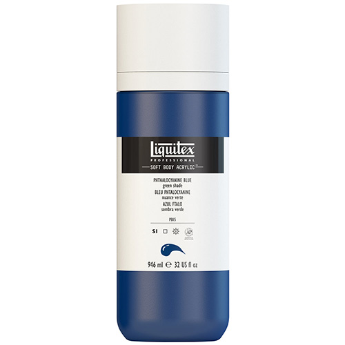 Liquitex Professional Soft Body Acrylic Paint - (32oz/946ml) Phthalocyanine Blue Green Shade