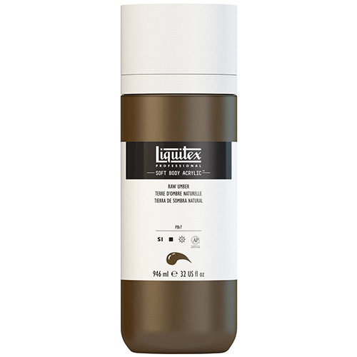 Liquitex Professional Soft Body Acrylic Paint - (32oz/946ml) Raw Umber