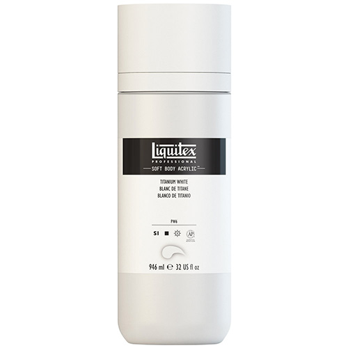 Liquitex Professional Soft Body Acrylic Paint - (32oz/946ml) Titanium White