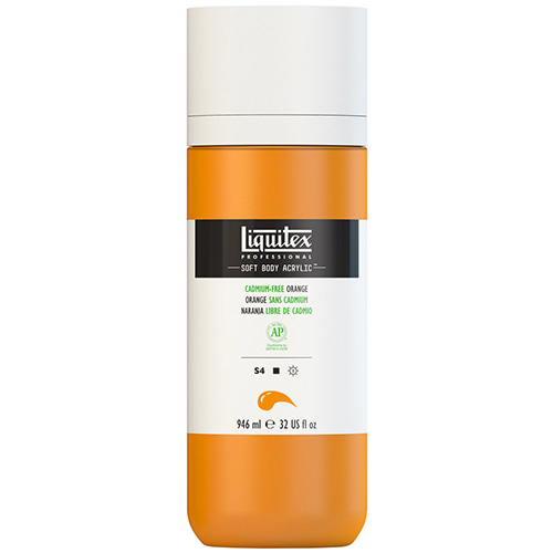 Liquitex Professional Soft Body Acrylic Paint - (32oz/946ml) Cadmium-Free Orange