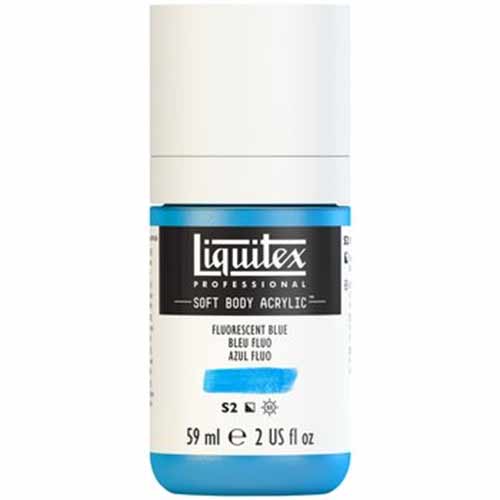 Liquitex Professional Soft Body Acrylic Paint - (2oz/59ml) Fluorescent Blue