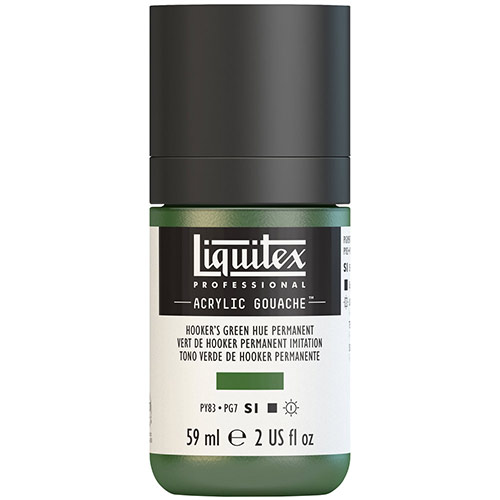Liquitex Professional Acrylic Gouache Paint - (2oz/59ml) Hooker's Green Hue Permanent
