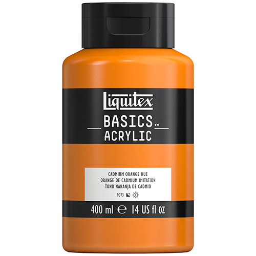 Liquitex Basics Acrylic Paint - (13.5oz/400ml) Cadmium Orange Hue