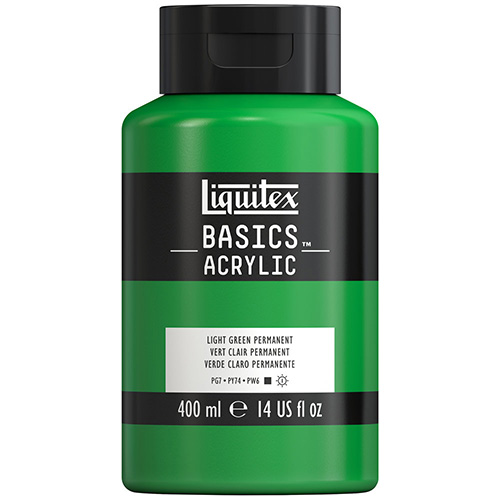 Liquitex Basics Acrylic Paint - (13.5oz/400ml) Light Green Permanent