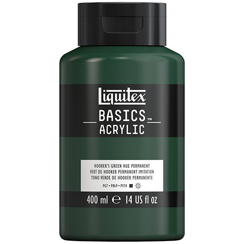 Liquitex Basics Acrylic Paint - (13.5oz/400ml) Hookers Green Hue Permanent