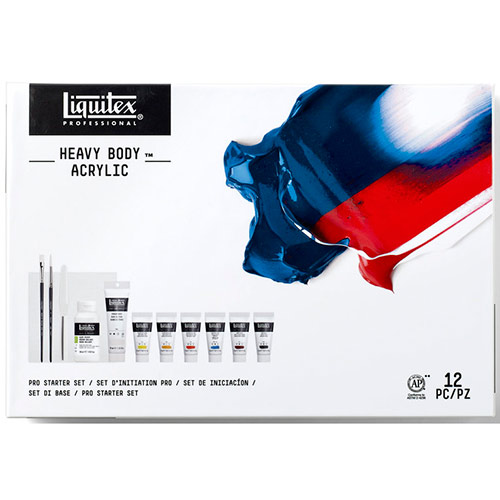 Liquitex Professional Heavy Body Acrylic Paint Starter Set - (12 Pieces) Pro Starter Set