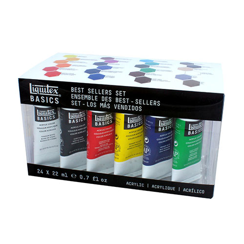 Liquitex Basics Acrylic Tube Set (0.7oz/22ml) - (24 Piece)