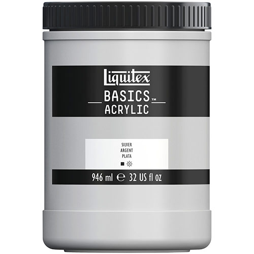 Liquitex Basics Acrylic Paint - (32oz/946ml) Silver