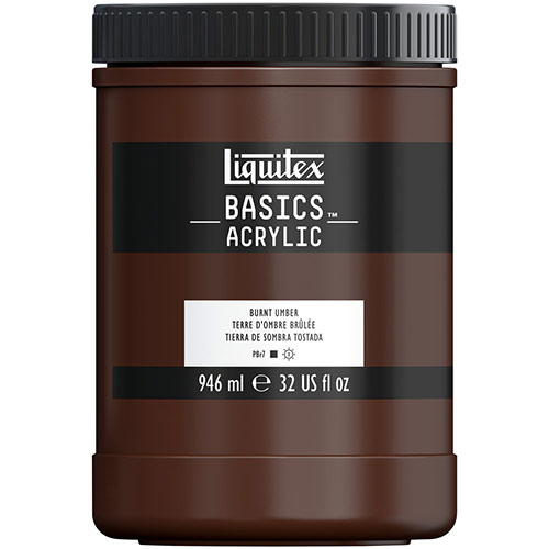 Liquitex Basics Acrylic Paint - (32oz/946ml) Burnt Umber