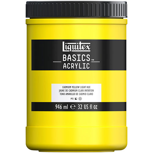 Liquitex Basics Acrylic Paint - (32oz/946ml) Cadmium Yellow Light Hue