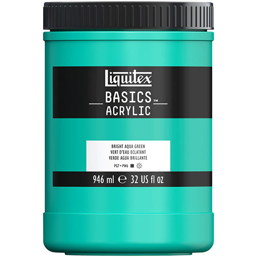 Liquitex Basics Acrylic Paint - (32oz/946ml) Bright Aqua Green