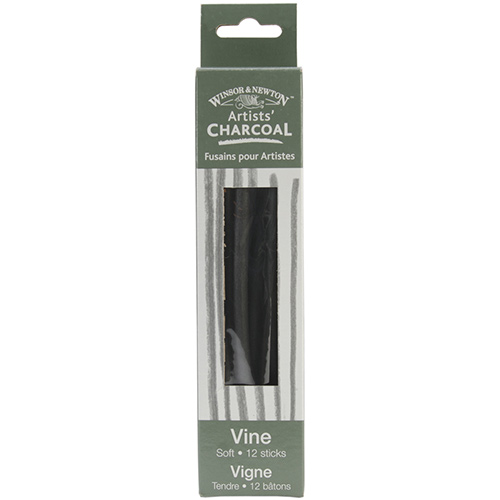 Winsor & Newton Artists' Vine Charcoal Sticks - (12 Pack) Soft
