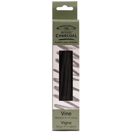 Winsor & Newton Artists' Vine Charcoal Sticks - (12 Pack) Medium