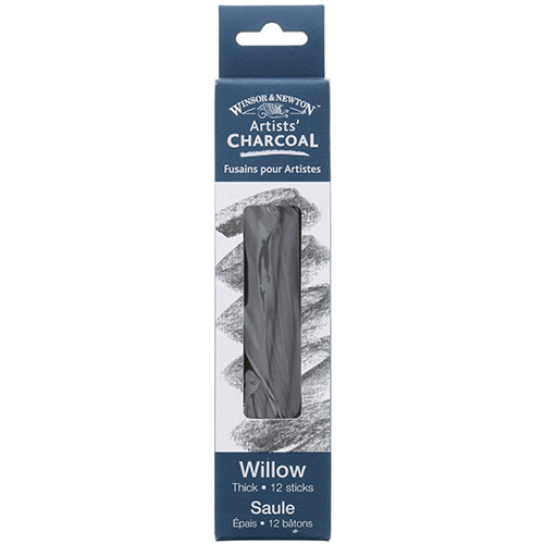 Winsor & Newton Artists' Willow Charcoal Sticks - (12 Pack) Thick