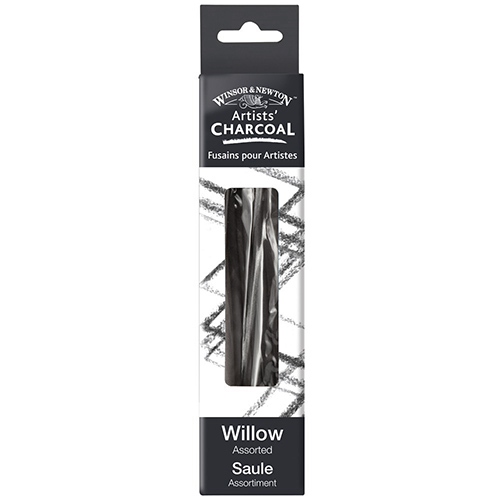 Winsor & Newton Artists' Willow Charcoal Sticks - (12 Pack) Assorted Thickness