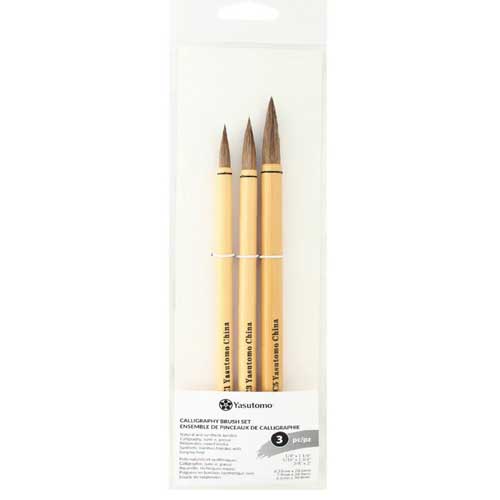 Yasutomo Calligraphy Brush Set 3 pc